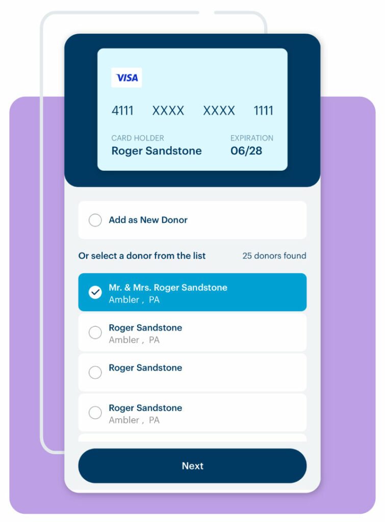 A preview of payment on the mobile app.