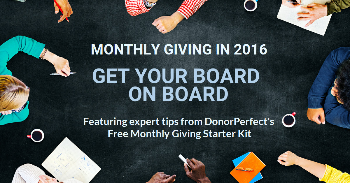 Nonprofit Board Guide for Monthly Giving