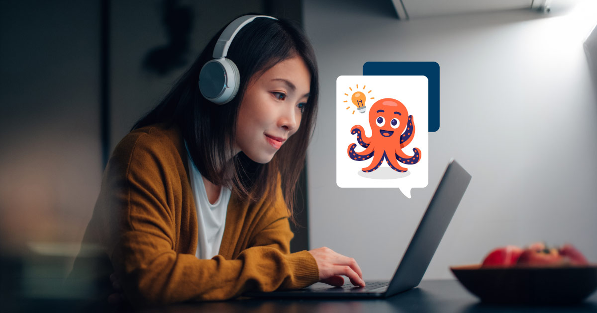 nonprofit employee using practivated to practice conversations