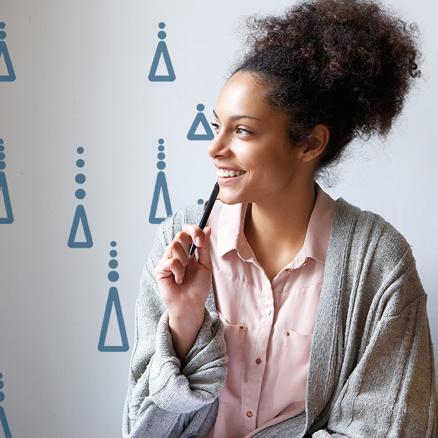 A woman thinking about different engagement models.