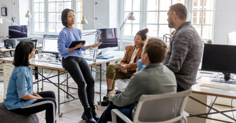Group of colleagues in a planning session