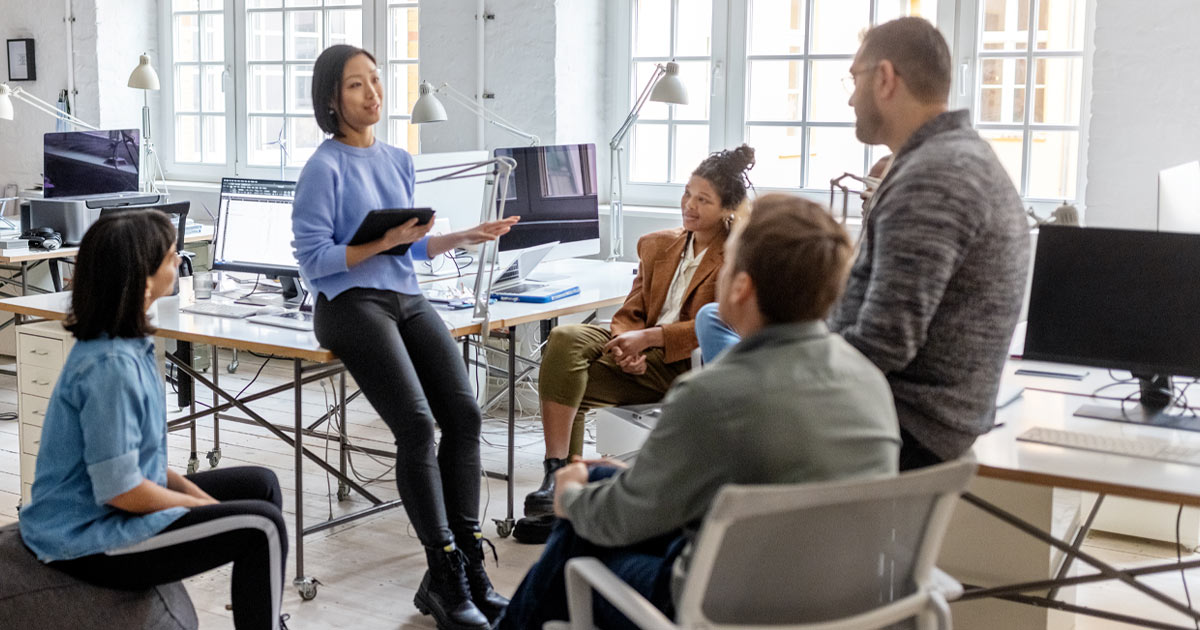 Group of colleagues in a planning session