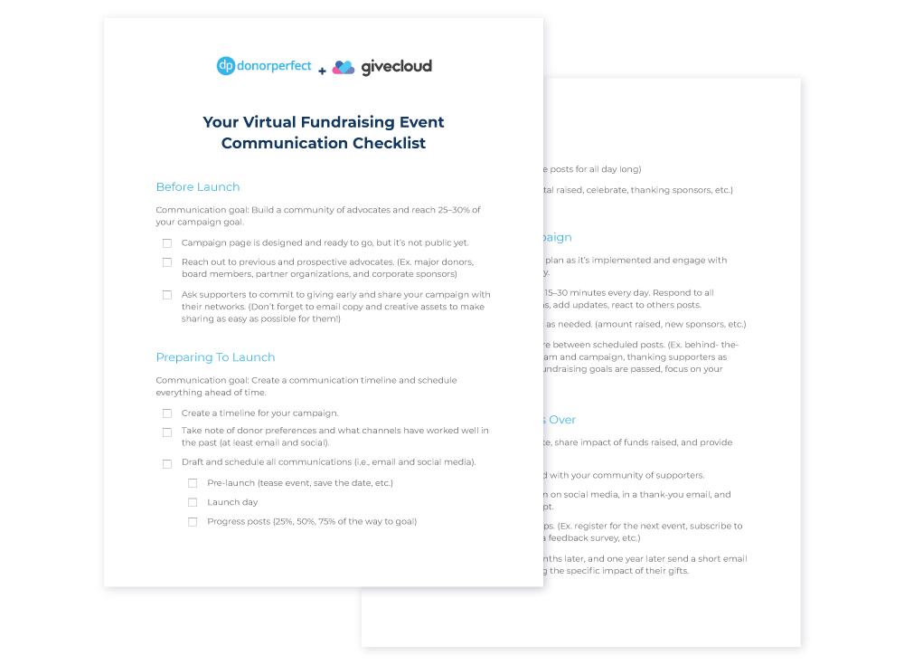 Virtual Events Checklist Mockup