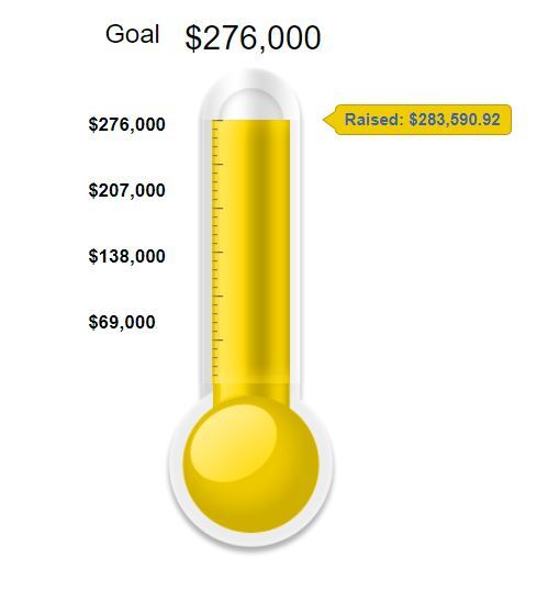 Fundraising Thermometer Screenshot from DonorPerfect Giving Meter