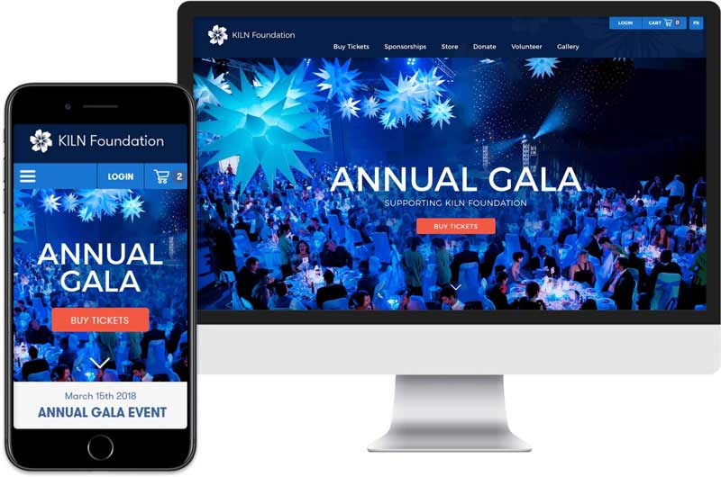 Raisin Annual Gala Fundraising Page Screenshot