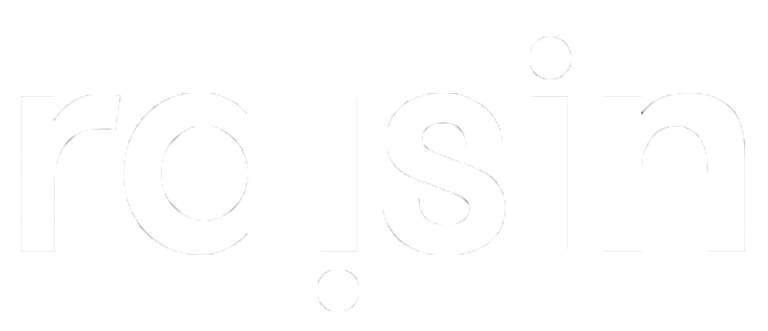 raisin logo white