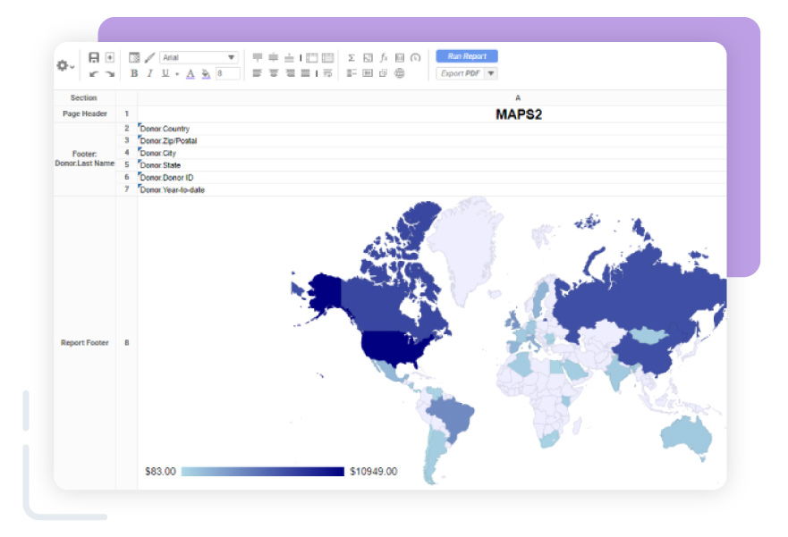 Donor Analytics Report Screenshot