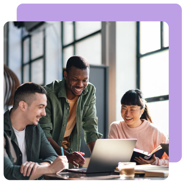 Diverse Team Working Together in Modern Co-Working Space