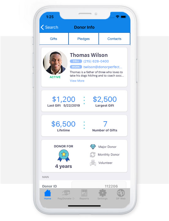 DonorPerfect Mobile App