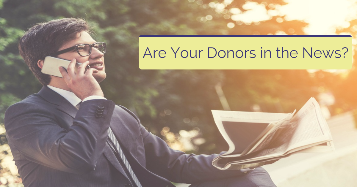 Are your Donors in the news?