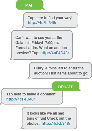 gala text-to-give