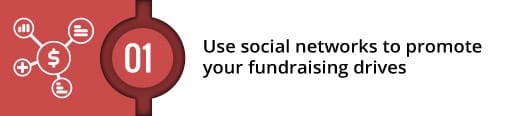 Use social networks to promote your fundraising drives