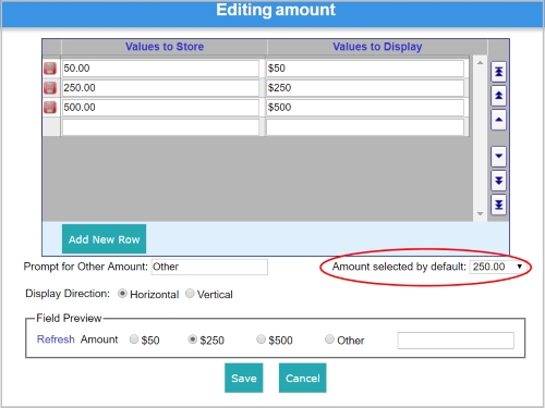 Increase conversation rates when you pre-select the default gift amount in DonorPerfect Online Forms.